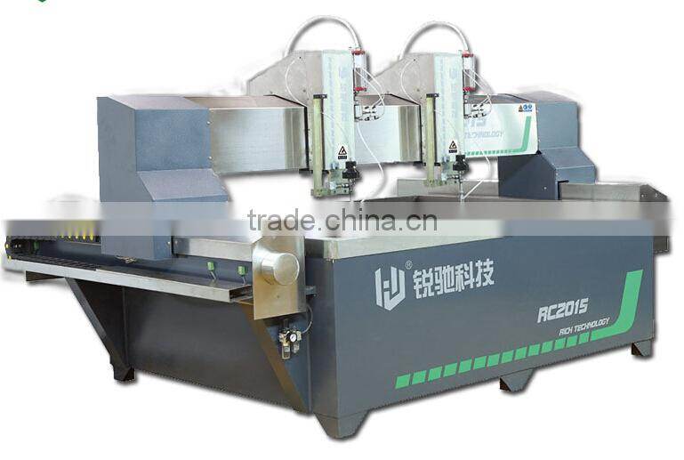 High speed cnc waterjet cutting machine with double cutting head