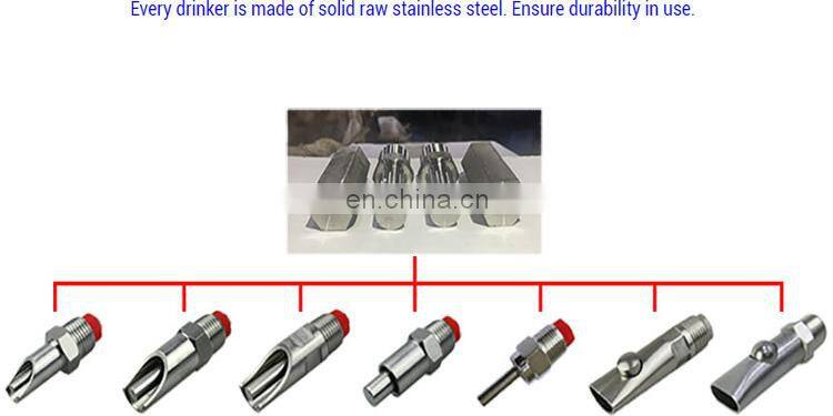 Stainless steel bite ball nipple drinker for pigs swine hog