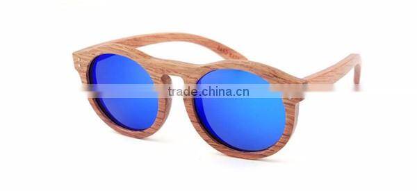 men new style Free custom laser logo handmade REVO polarized full rim polarized wooden round sunglasses eyewear with rivet