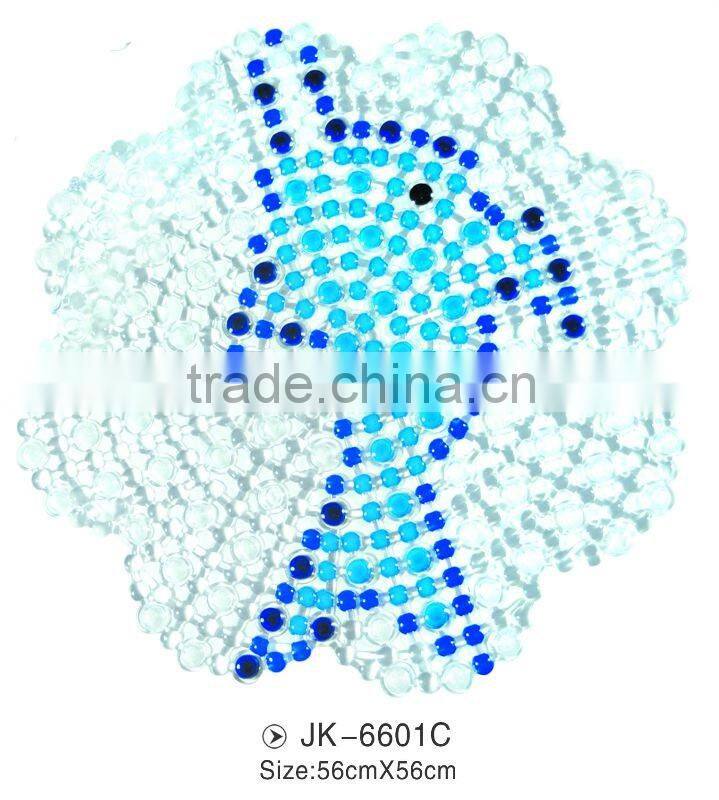 Durable stylish flower shaped bath mat