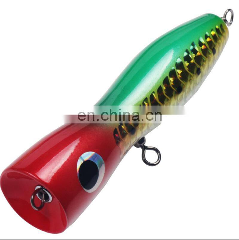 Amazon 15cm 65g Topwater Long Throw Laser Coating Wooden Poppers Fishing Lures