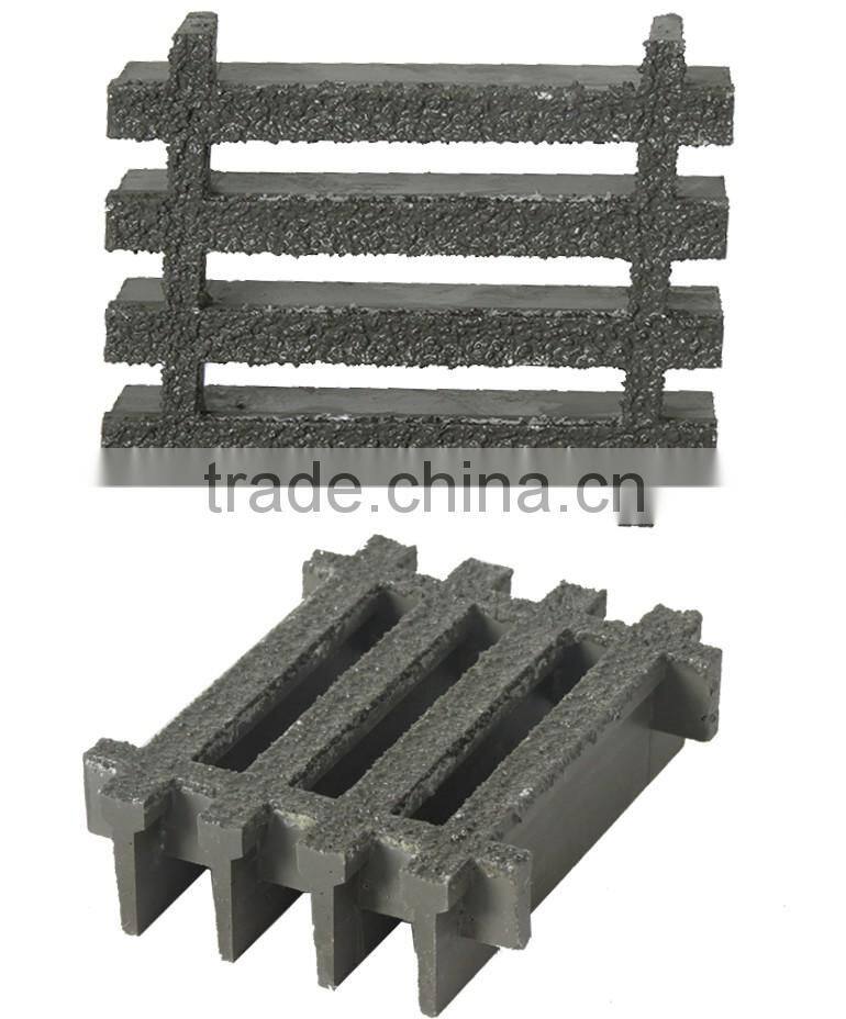 anti slip gritted top T shape frp moulded grating