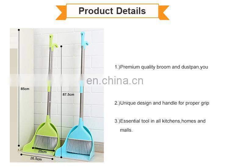 Modern Sleek Creative Broom And Dustpan With Stainless Steel Long Handle
