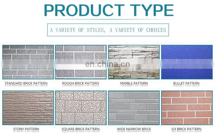 16mm Interior Decorative Rock Wool Polyurethane PU Metal Wall Sandwich Panel