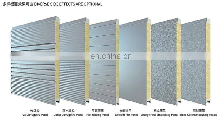 Low Cost Roofing Materials 0.5mm Steel Surface Insulated Interior PU / EPS Sandwich Roofing Panel