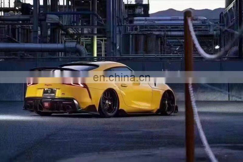 Runde AIM Style Carbon Fiber Material Bodykit With Front Rear Lip Side Skirt Warp Angle Spoiler For Toyota Supra A90 Body Kit