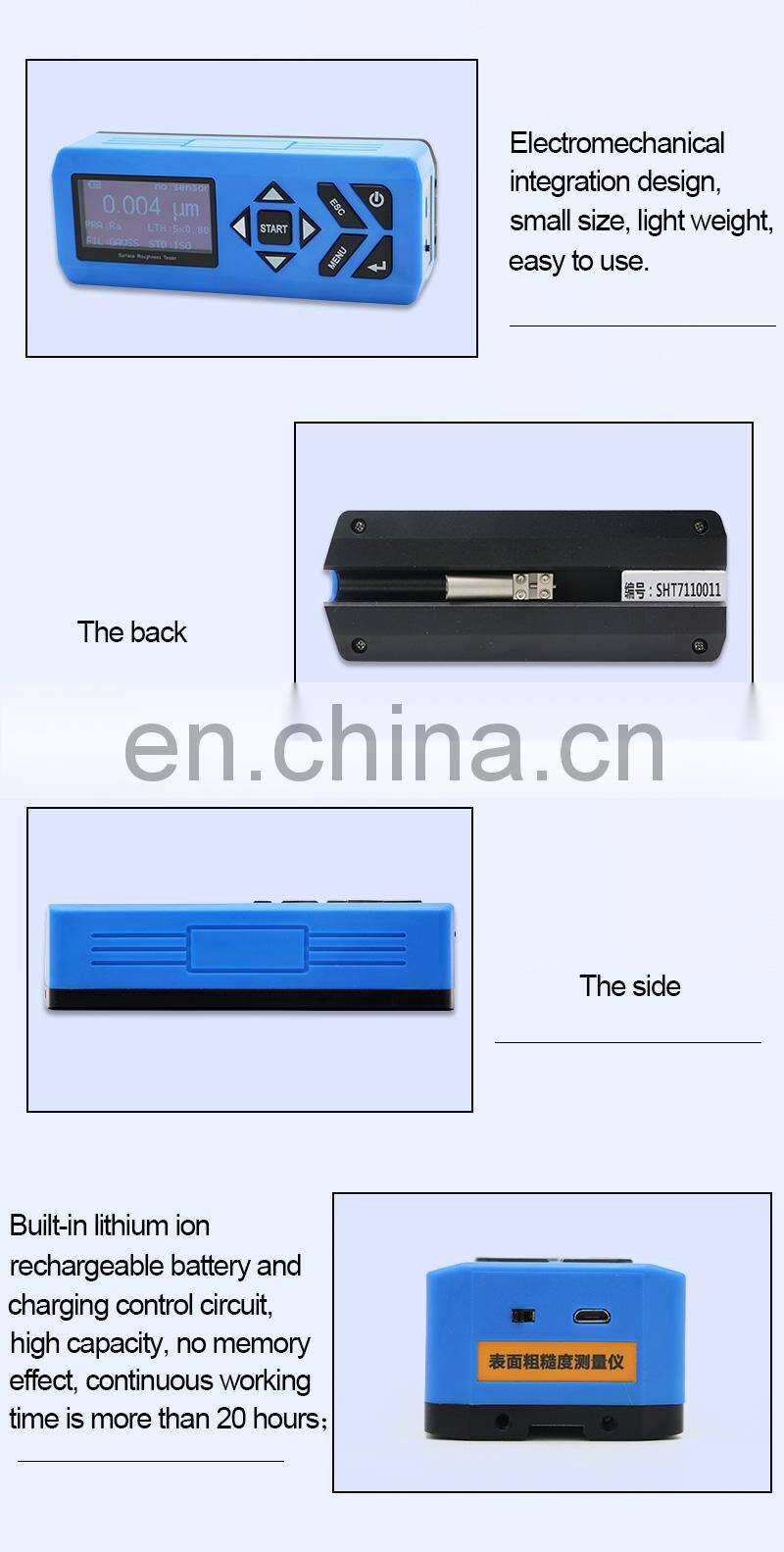 SHT-180 Surface Roughness Meter Portable Digital LCD Surface Roughness Tester