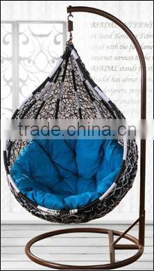 New arrival metal frame with woven rattan fabric swing