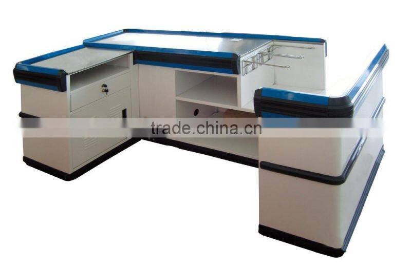 cash retail checkout counter and supermarket cashier desk JB-034