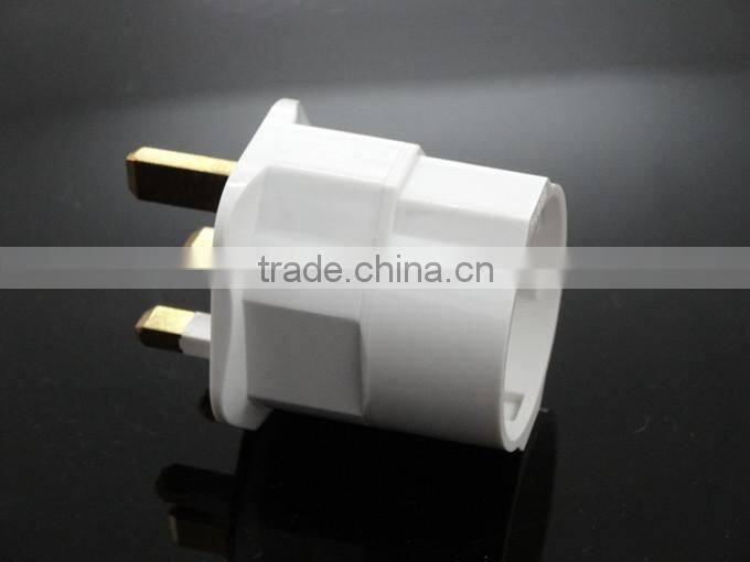 CE ROHS Approved Reliable PC UK Ireland HK Malaysia Singapore to Schuko Germany EU Plug Travel adapter Converter