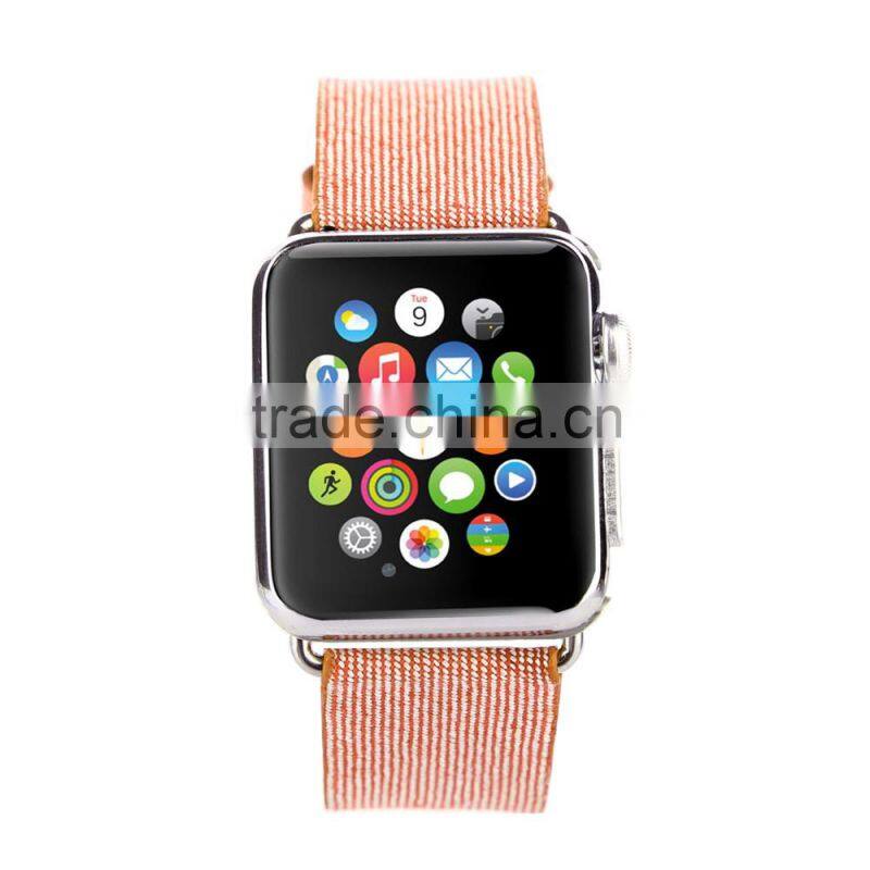 Top quality nylon leather Watchband loop For Apple Watch strap 42 38 mm bands