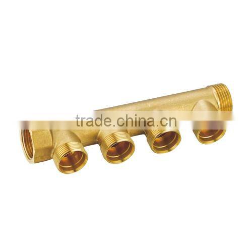 Yuhuan manufacture brass pipe exhaust 4-ways manifold