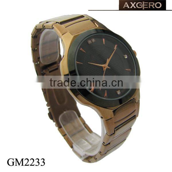 couples stainless steel innovation bracelet wristwatch