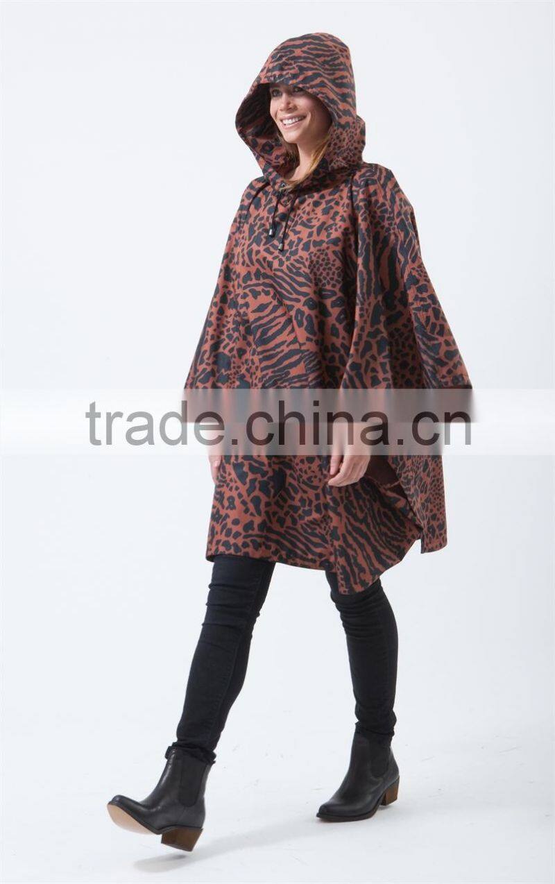 All Over Printing Ladies Fashion Rain Ponchos