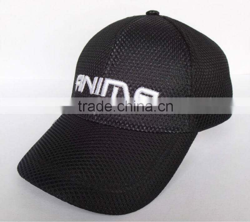 outdoor moisture wicking polyester sports hat, dry fit mesh fishing hat