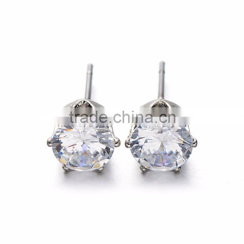 Bulk Wholesale Costume Jewelry Round Heart Square Shape Zircon Earrings Sets