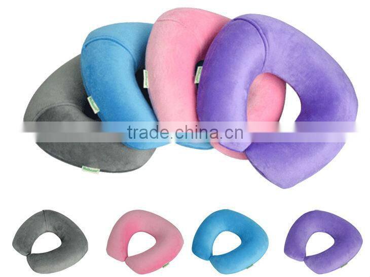 Lovely design colorful type hot selling j pillow travel pillow