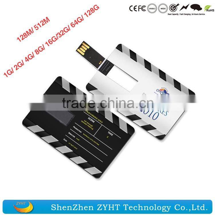 real capacity fashion design promotional business card usb 2.0 custom Logo usb flash drives with factory price