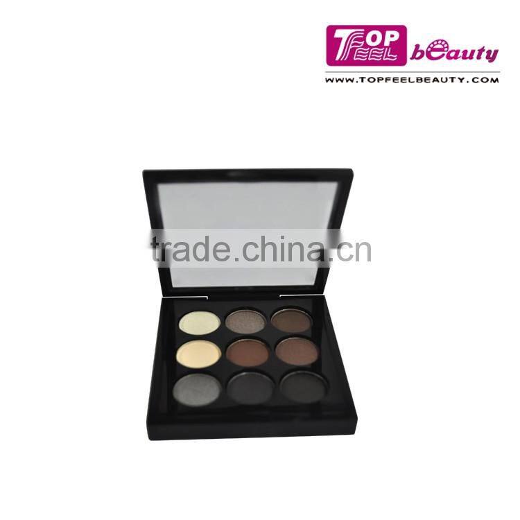 High quality! 9 color eyeshadow palette with clear window
