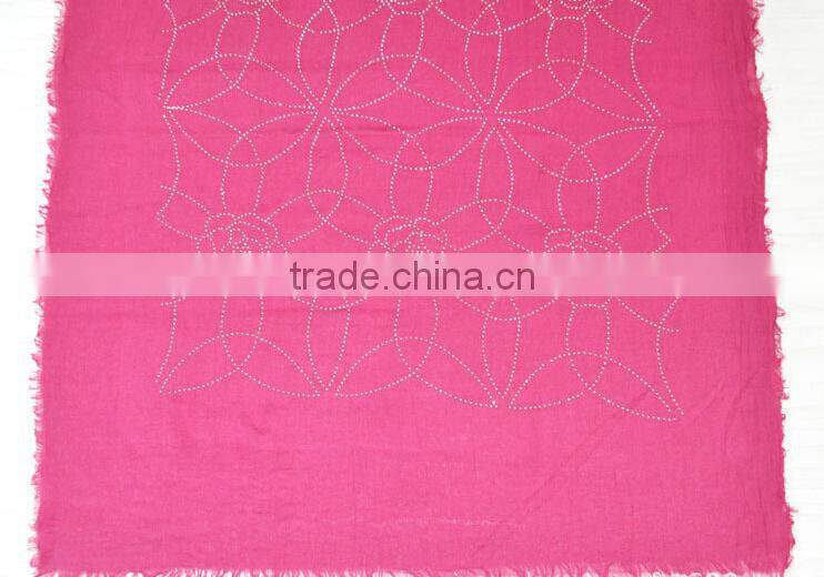 Cutom Beaded Flower Pattern Muslim Khimar Hijab