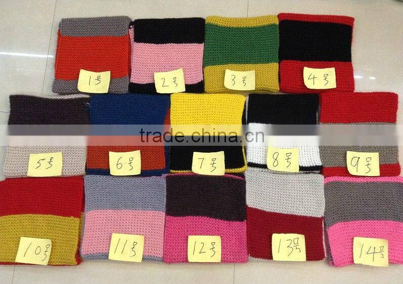Patchwork Color Knitted Winter Women Neck Warmers