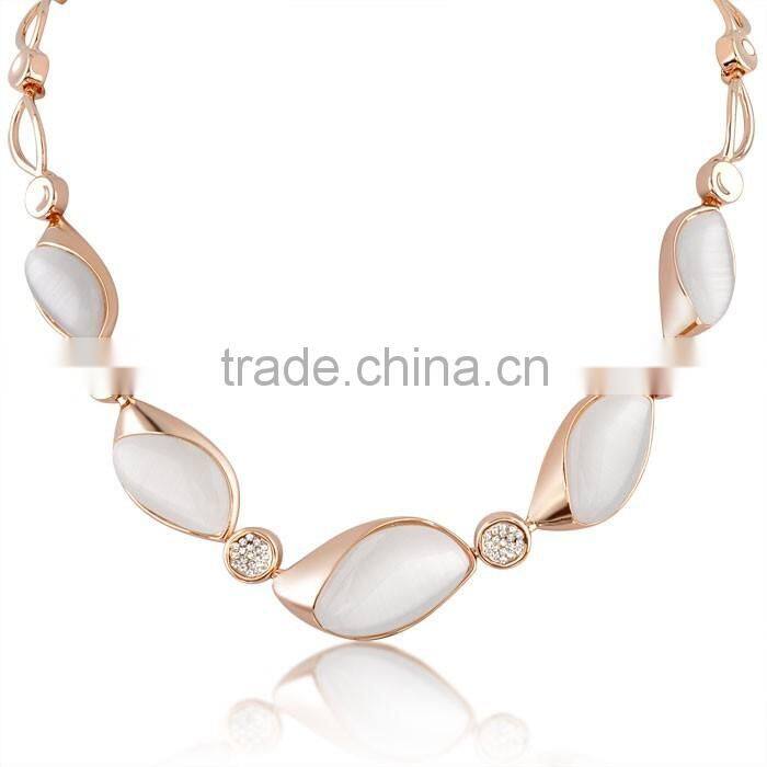 Imitation jewelry chunky bubblegum opal latest design saudi gold jewelry necklace