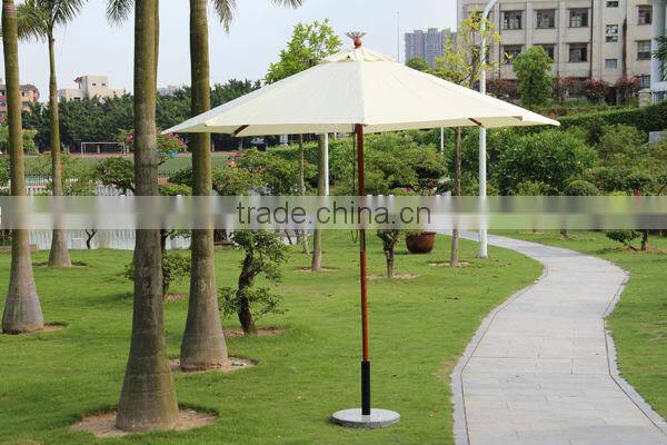 Yellow parasol of market not expensive