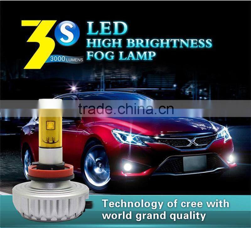 New High quality 3000lm 3s led headlight 12v 24v car led light auto accessories with 2 years warranty