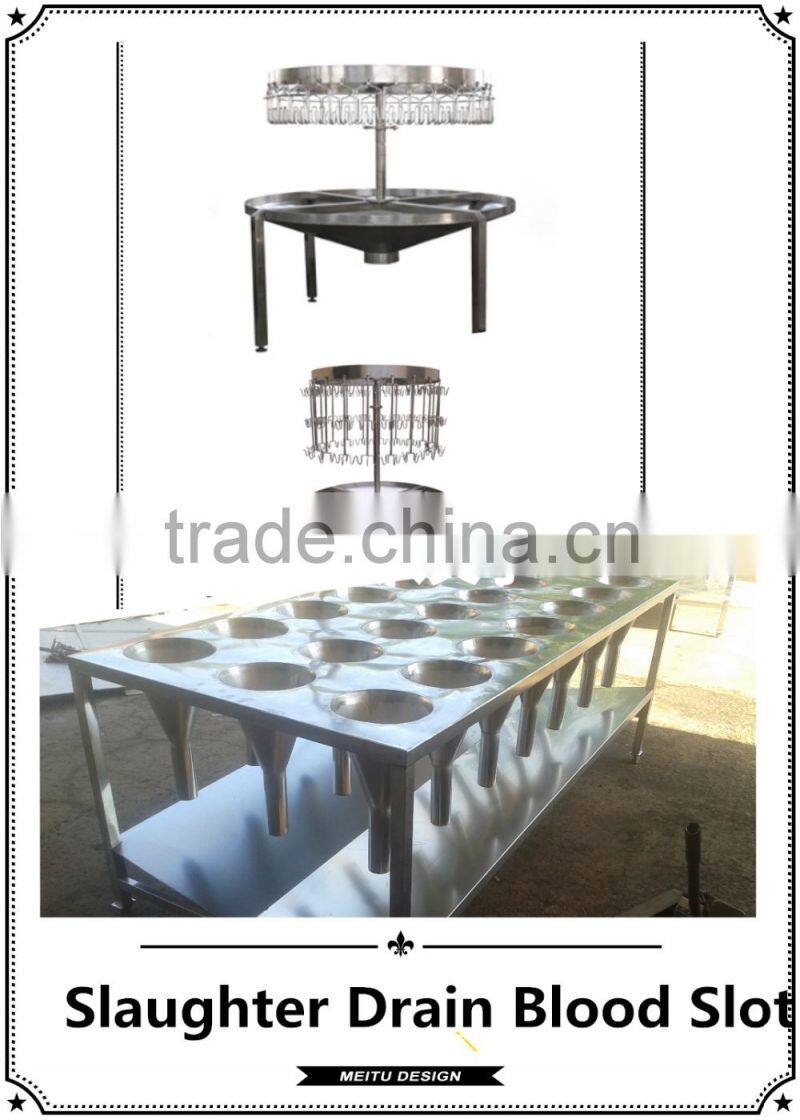 poultry slaughtering equipment working table for digging chicken dirty/slaughter line work table