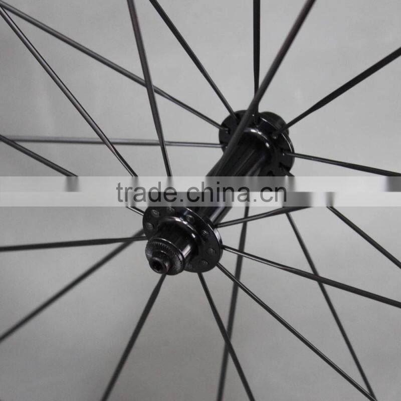 Light weight carbon tubular wheels 38mm ,full carbon road bike tubular wheels