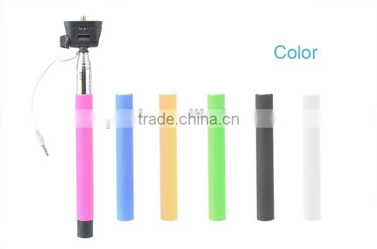 Monopod Selfie Stick Telescopic Wired Remote Phone Holder