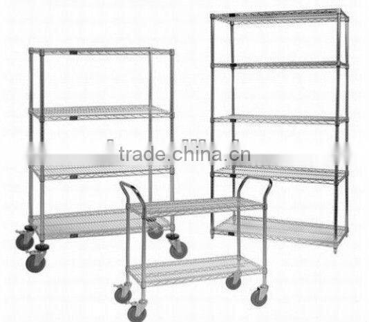 brite finished wire shelf cart