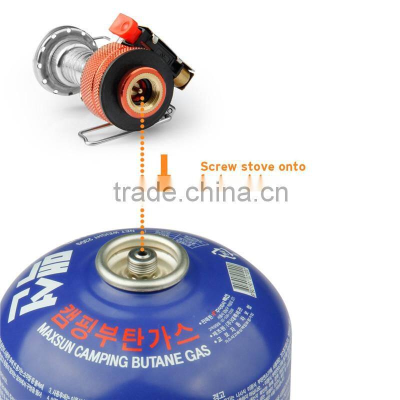 portable camping gas stove,table outside using stove