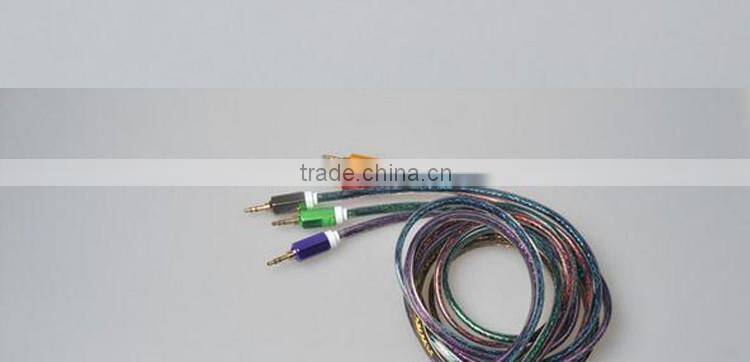 Cheap Transparent Crystal Audio Cable For Aux Stereo Cable,3.5mm Aux Cable / Audio Cable / Video Cable With Hexangular Design