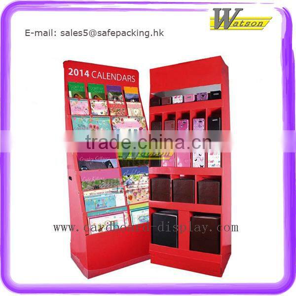 Supermarket Promotion Cardboard Floor Christmas Gift Display Stand
