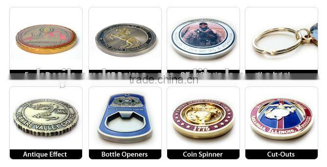 3D custom logo anti-brass plating metal challenge coin