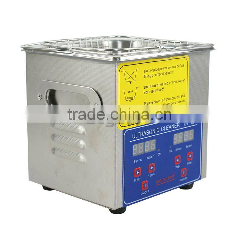Professional 2L Stainless Steel w/Timer Ultrasonic Cleaner Heater
