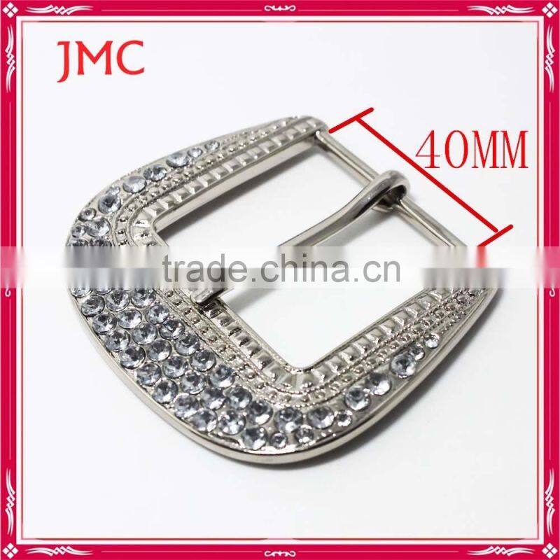Customized 40mm silver plated overalls harness metal belt buckle for women coat