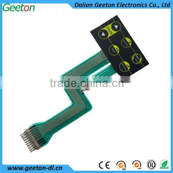 Custom Silicone Rubber Button Membrane Switch With PCB And Transparent Window