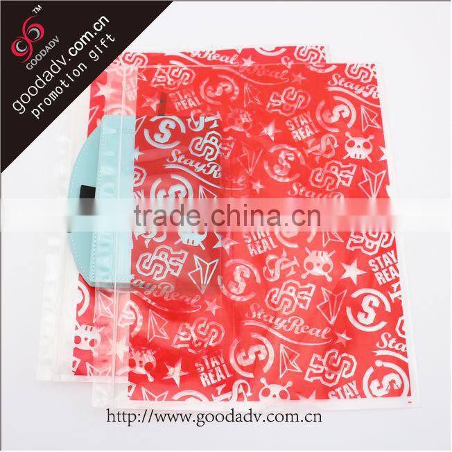 Promotion gift A4 PP clear plastic file holder/Document plastic holder