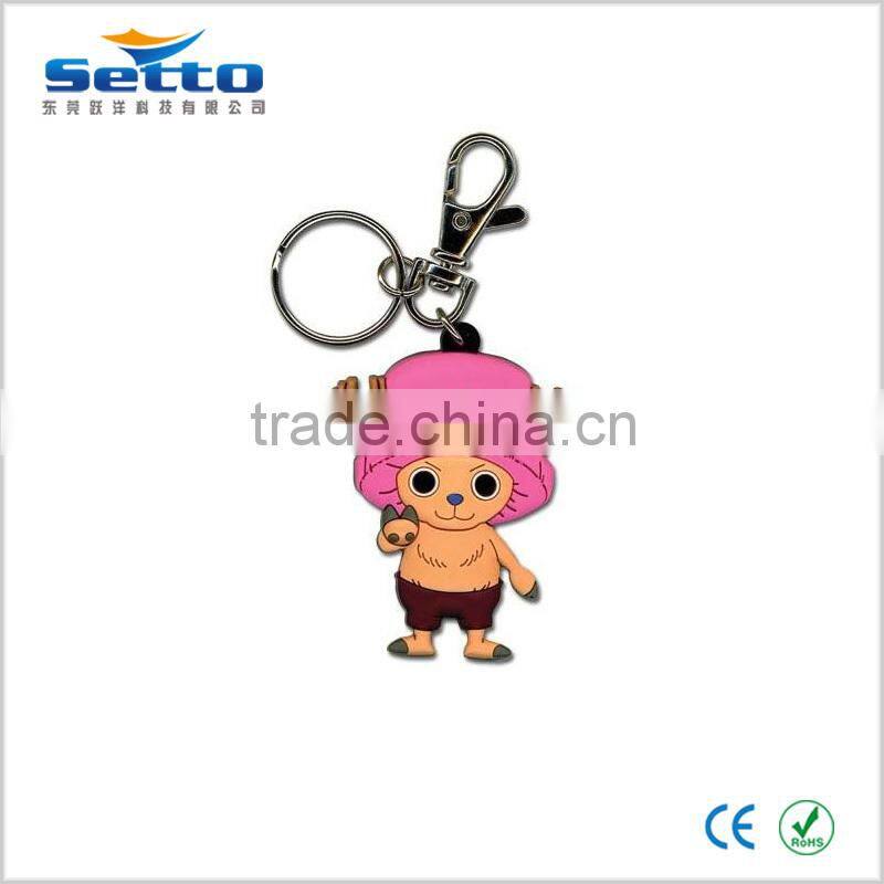 2016 custom material keychain souvenir with keyring