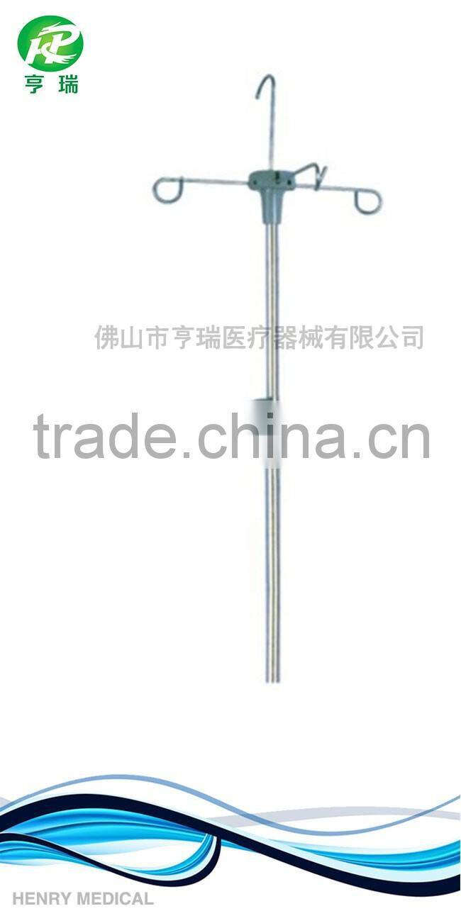 Metal hospital bed side infusion iv pole stand