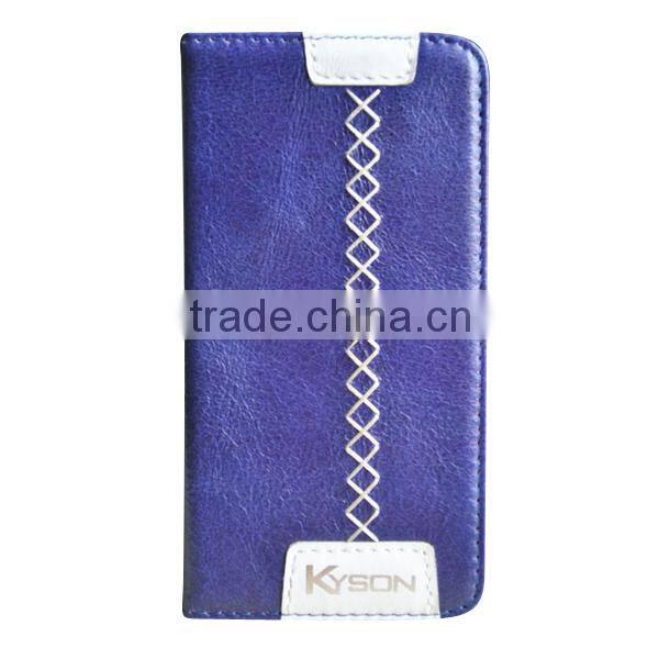 Genuine leather flip cover clear case for galaxy s6