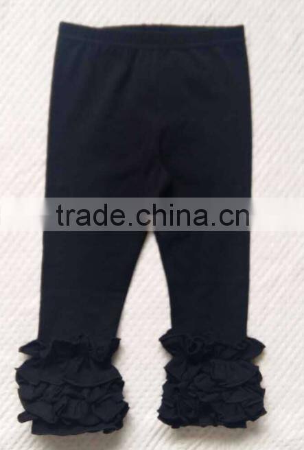 Trendy Cotton Triple Ruffles Legging Tight Pants Tube Baby Icing Ruffle Pants