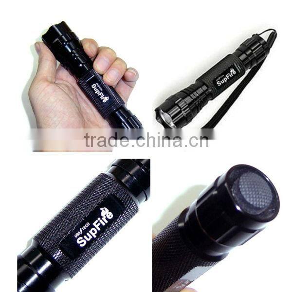 ShenZhen SupFire M4 LED tactical flashlight torch with CE for hiking and waterproof (one 18650 rechargeable battery )