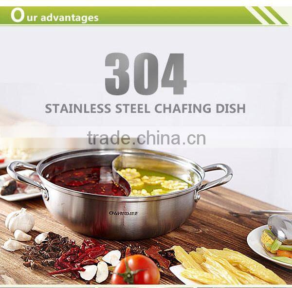 Best quality 26 28 30cm round roll top electric stainless steel hot pot