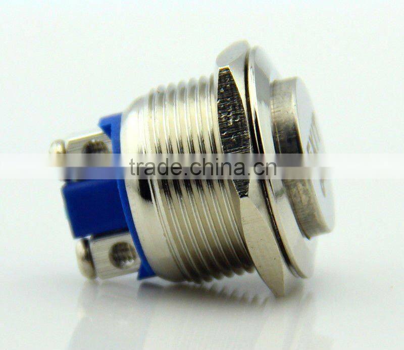 F0275 19mm metal push button pushbutton switch Momentary screw feet