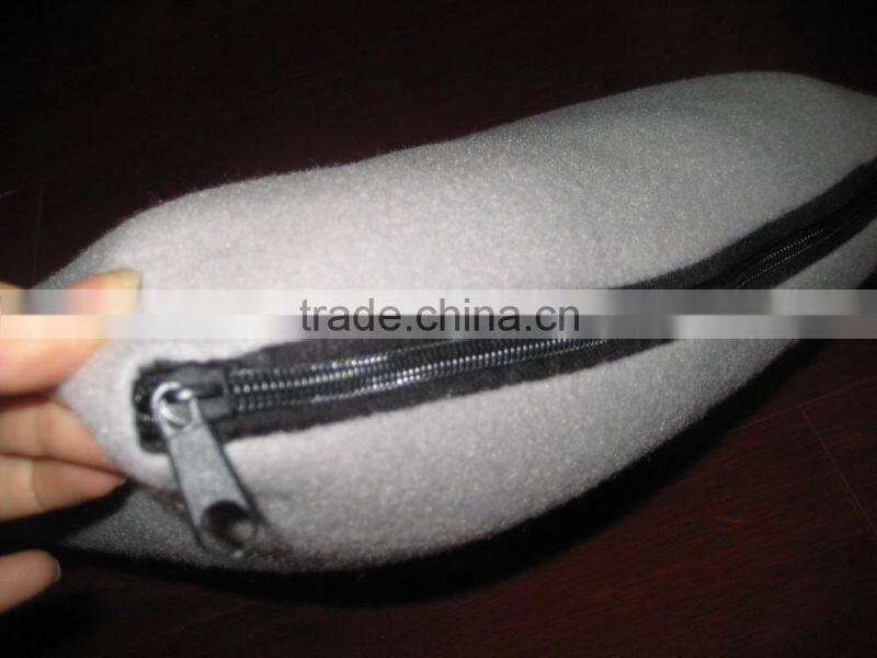 promotion waterproof solid polar fleece travel pillow blanket