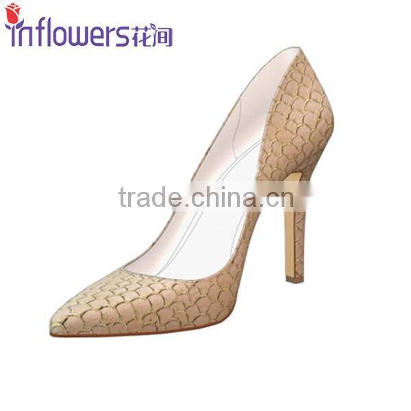 Fishskin leather wholesale high heel shoes