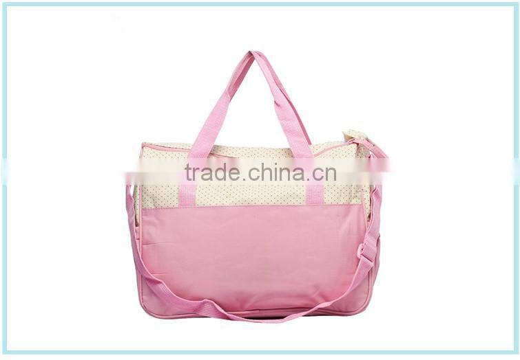 Large capacity cute diaper bags with changing pad 5 pieces set best